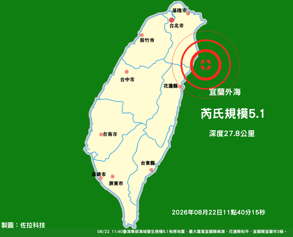 地震震央圖